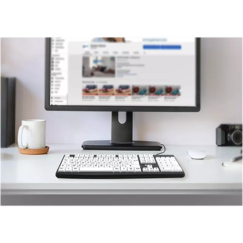 Geemarc KBSV3 Teclado USB, distribución alemana (QWERTZ), blanco