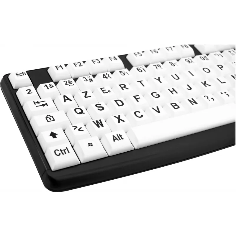 Geemarc KBSV3 Teclado USB, distribución alemana (QWERTZ), blanco