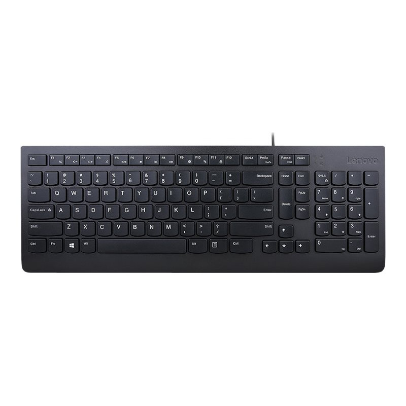 Lenovo Essential Teclado con cable AI, inglés de EE. UU. con símbolo del euro