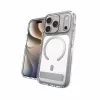 Funda Zagg Santa Cruz Snap Metallic con soporte para iPhone 18 Pro / 17 Pro, plata