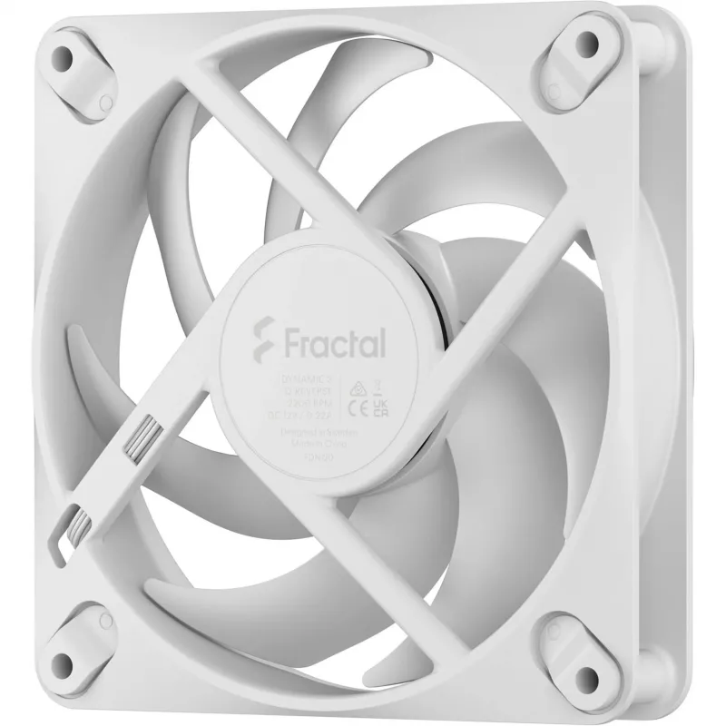 Ventilador de caja Fractal Design Dynamic 3-12 Reverse 120 mm, blanco