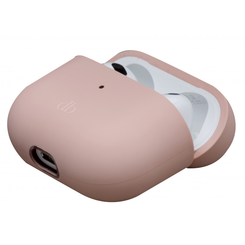 dbramante1928 Costa Rica – funda para auriculares inalámbricos – plástico reciclado, silicona – rosa arena – para Apple AirPods (3.ª generación)