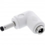InLine® adaptador DC, 4,0 x 1,7 mm, conector macho/hembra, en ángulo, blanco