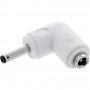 InLine® adaptador DC, 3,5 x 1,35 mm, conector macho/hembra, en ángulo, blanco