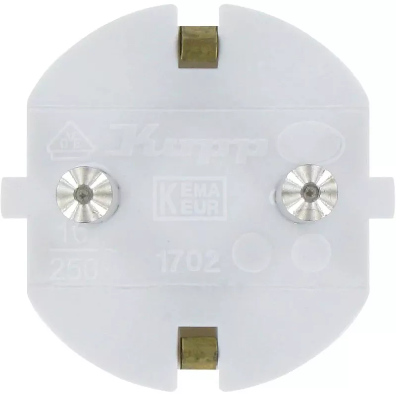 Kopp Conector macho Schuko, carcasa de una pieza, hasta 3x1,5 mm², 16A, 250V~, IP20 (16731N)