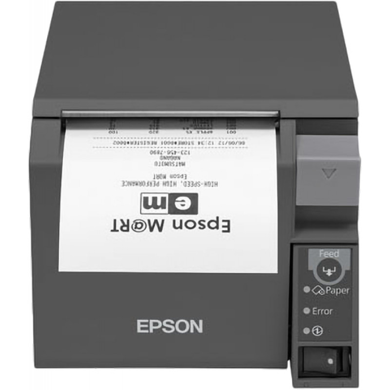 Epson TM-T70II Impresora térmica de recibos, USB + Serie RS232, 80 mm, negra