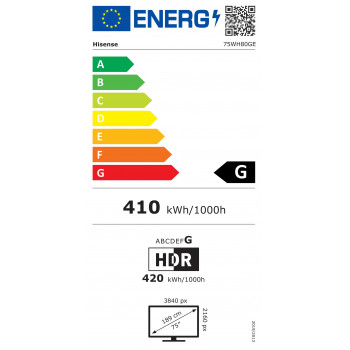 Hisense 75WH80GE pantalla de alto brillo para escaparates 75