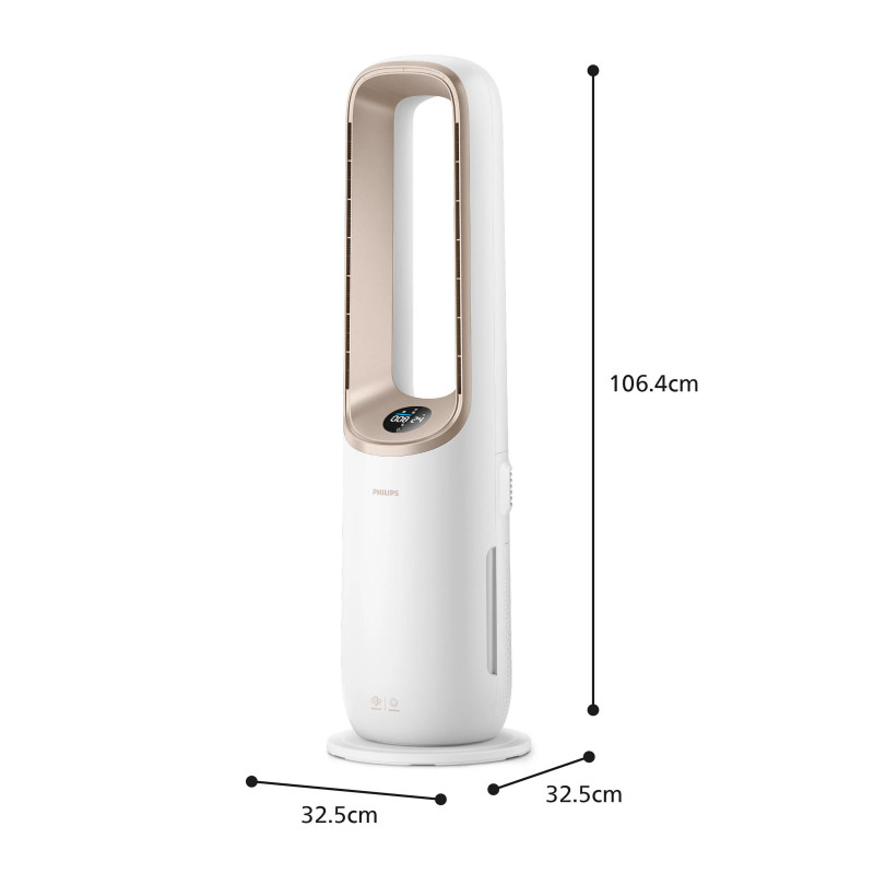 Philips Air Performer Serie 8000 AMF870/16 Purificador de aire 3 en 1 con función ventilador y calefacción