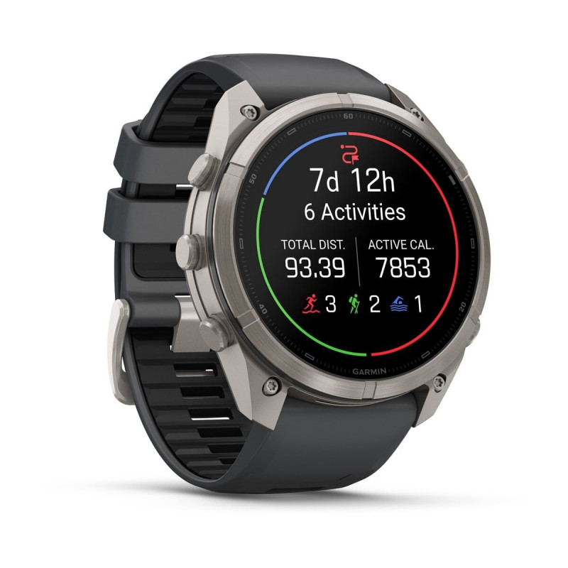 Garmin Fenix 9 Pro – Smartwatch 51mm Titanio con correa de silicona Grafito/Negro