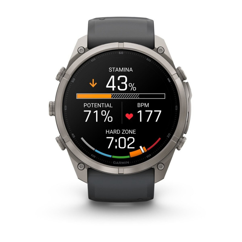 Garmin Fenix 9 Pro – Smartwatch 51mm Titanio con correa de silicona Grafito/Negro