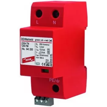 Protector combinado DEHN DEHNshield DSH TN 255 FM tipo 1+2 para sistemas TN monofásicos (941205)