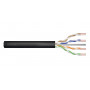 Cable de instalación exterior Cat6 U/UTP DIGITUS, relleno de gel, PE, AWG 23/1, bobina de 305 m, negro
