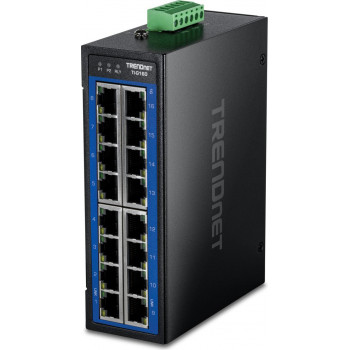 TRENDnet TI-G160 Switch industrial Gigabit de 16 puertos para carril DIN