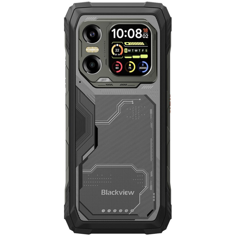 Blackview XPLORE 1X smartphone 5G de exterior 12GB/256GB, 6,78 inch FHD+ 120Hz + pantalla trasera 2,01 inch, 10000 mAh, 108MP, Android 15, negro