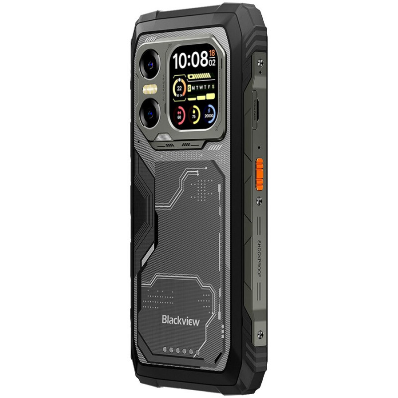 Blackview XPLORE 1X smartphone 5G de exterior 12GB/256GB, 6,78 inch FHD+ 120Hz + pantalla trasera 2,01 inch, 10000 mAh, 108MP, Android 15, negro