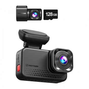 REDTIGER VC70 dashcam Wi-Fi 4K + 2,5K con tarjeta de 128GB