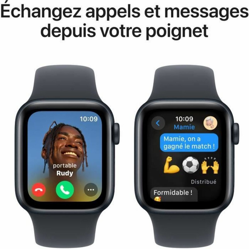 Apple Watch SE (GPS) 40 mm, caja de aluminio medianoche con correa deportiva medianoche – S/M