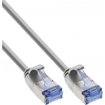 InLine cable de red Slim Cat6a U/FTP RJ45, 1 m, gris