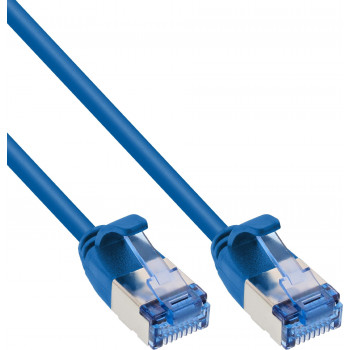 InLine cable de red Slim Cat6a U/FTP RJ45, 1 m, azul