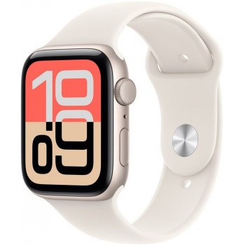 Apple Watch SE 3 (2025) GPS 40mm, Caja de aluminio Starlight, Correa deportiva Starlight S/M (MEH34)