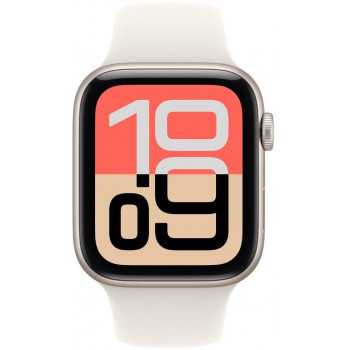 Apple Watch SE 3 (2025) GPS 40mm, Caja de aluminio Starlight, Correa deportiva Starlight S/M (MEH34)