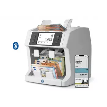 Safescan 2985-SC contador de billetes, 2 compartimentos, verificación 7 puntos