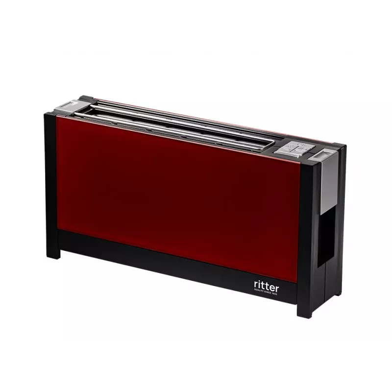 Ritter Volcano 5 tostador de ranura larga, 2 rebanadas, 950 W, rojo