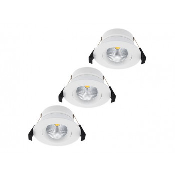 Shelly PbS Hilux DS8 foco LED empotrable inteligente, pack de 3, 2200-6500K, CRI95, 600 lm, Bluetooth, Wi-Fi, blanco