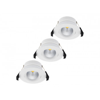 Shelly PbS Hilux DS8 foco LED empotrable inteligente, pack de 3, 2200-6500K, CRI95, 600 lm, Bluetooth, Wi-Fi, blanco