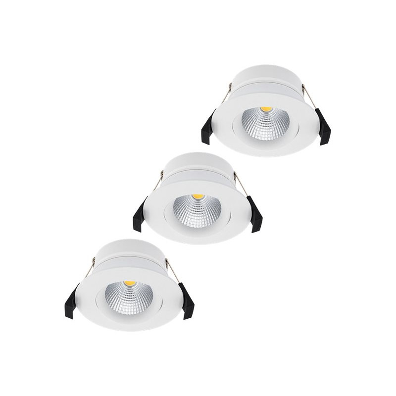 Shelly PbS Hilux DS8 foco LED empotrable inteligente, pack de 3, 2200-6500K, CRI95, 600 lm, Bluetooth, Wi-Fi, blanco