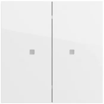 Gira OneKNX System 70 pulsador basculante, 2 canales, blanco puro (517370)