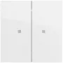 Gira OneKNX System 70 pulsador basculante, 2 canales, blanco puro (517370)