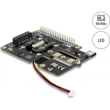 Delock adaptador Raspberry Pi 5 a 1 x ranura M.2 NVMe Key M (62145)
