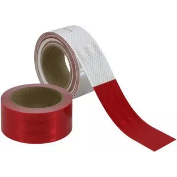 3M Diamond Grade 983-326 cinta reflectante, rojo/blanco, 45,7 m x 50,8 mm (983326)