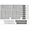 Asetek SimSports Set de pegatinas - blanco