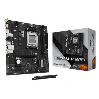 ASRock A620AM-P WIFI Placa base, AMD A620A, zócalo AM5, microATX