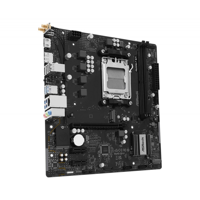 ASRock A620AM-P WIFI Placa base, AMD A620A, zócalo AM5, microATX