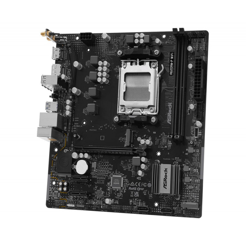 ASRock A620AM-P WIFI Placa base, AMD A620A, zócalo AM5, microATX