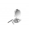 simplehuman Espejo plegable con sensor, 12 cm, recargable, acero inoxidable cepillado