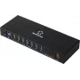 Renkforce RF-7403762 Hub USB 10 puertos USB-A, USB-C® USB 3.2 Gen1 5 Gbit/s para aplicaciones industriales negro RF-IH10-100