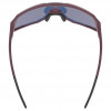 Uvex Sequenze CV Gafas de ciclismo, Cranberry Matt / Mirror Red