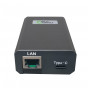 Microconnect POEINJ-60W-USBC inyector PoE Gigabit, IEEE 802.3af/802.3bt, 100 m, negro