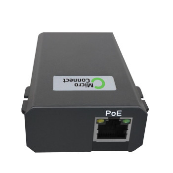 Microconnect POEINJ-60W-USBC inyector PoE Gigabit, IEEE 802.3af/802.3bt, 100 m, negro