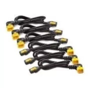 APC AP8702R kit de cables de alimentación, 6 uds., bloqueables C13 a C14 (90°), 0,6 m