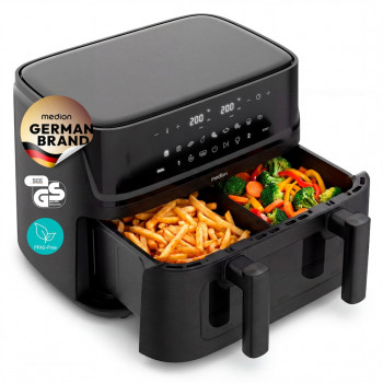 Medion Life P25 XXL Flex M MD 100057 Freidora de aire, negro (50079785)