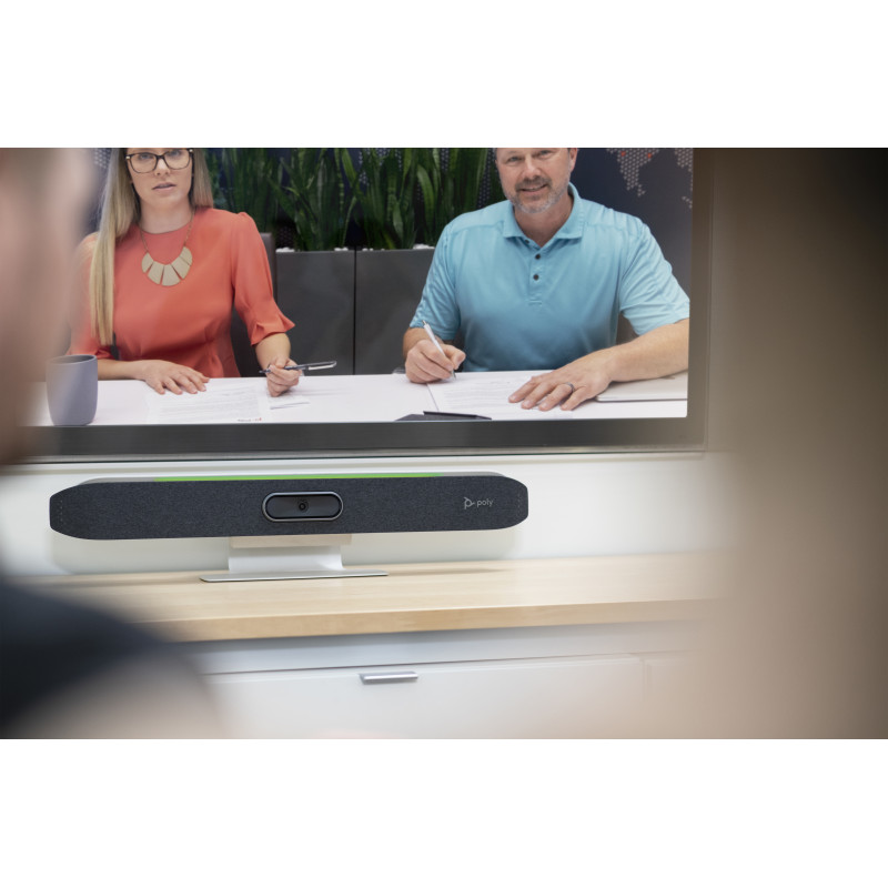 Poly Studio X50 Barra de vídeo todo en uno, localización EMEA-INTL en inglés, enchufe europeo (83Z44AA#ABB)