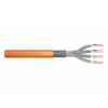 DIGITUS Cable de instalación Cat7 S/FTP, B2ca, AWG 23/1, LSZH, 100 m, naranja