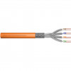 DIGITUS Cable de instalación Cat7 S/FTP, B2ca, AWG 23/1, LSZH, 100 m, naranja