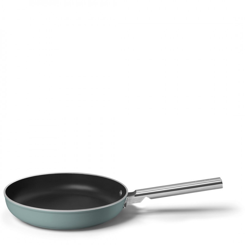 Smeg FPF2802EGM sartén, 28 cm, cerámica, mango de acero inoxidable, verde esmeralda