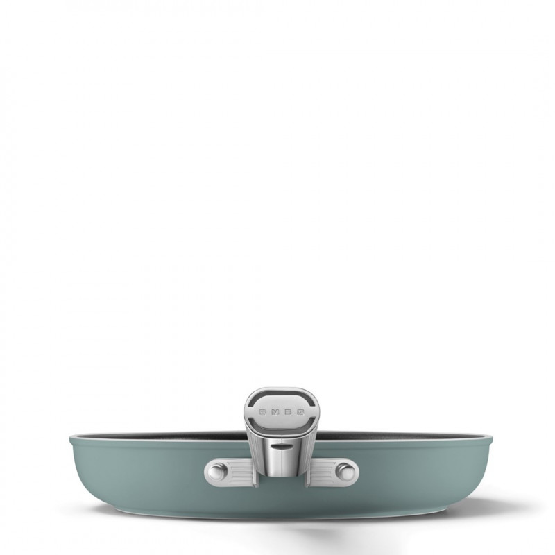 Smeg FPF2802EGM sartén, 28 cm, cerámica, mango de acero inoxidable, verde esmeralda